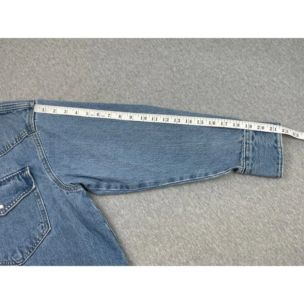 Levis‎ Jacket Mens Large Blue Denim 100% Cotton Pearl Snap Front - Picture 7 of 8